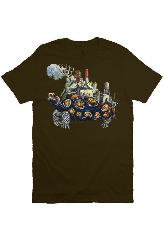 Fatbol Unisex Tee &quot;Turtle Factory&quot; Chocolate