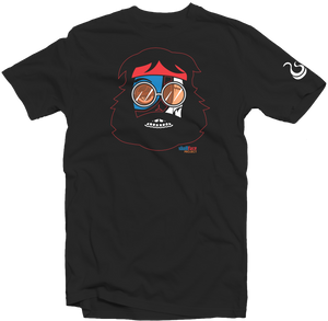Men's Black Fatbol Skullface Crew Neck Tee "Chong" - fatbol