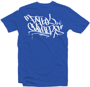 Royal Blue Men's Fatbol Crew Neck Tee "Cyphers" - fatbol
