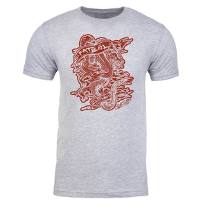 OVR.THR Unisex Tee "FatDragon" - Athletic Grey